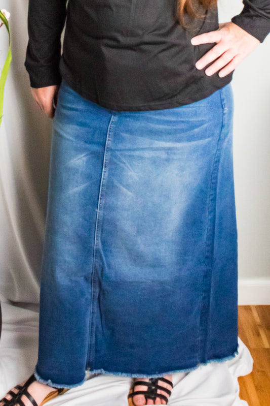 Long Denim skirt